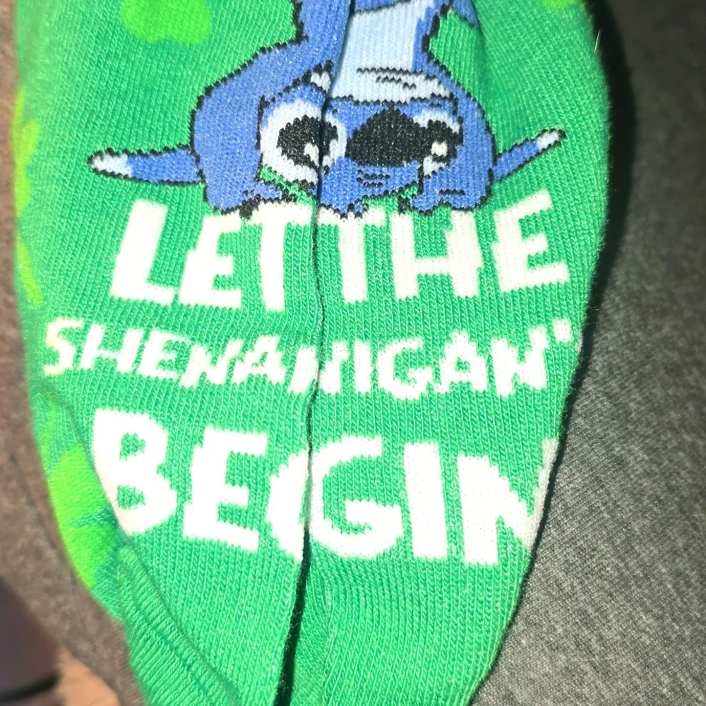 3 Pairs DISNEY ST. PATRICK'S DAY SOCKS- Winnie & Stitch!